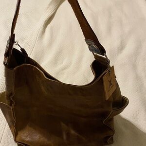 Luxurious Brown Leather Shoulder Bag